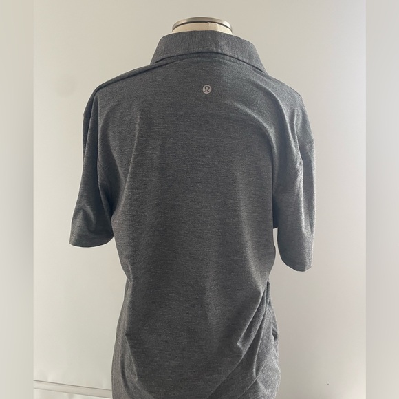 LULULEMON Mens Polo stretch fabric Heather grey - Picture 3 of 3